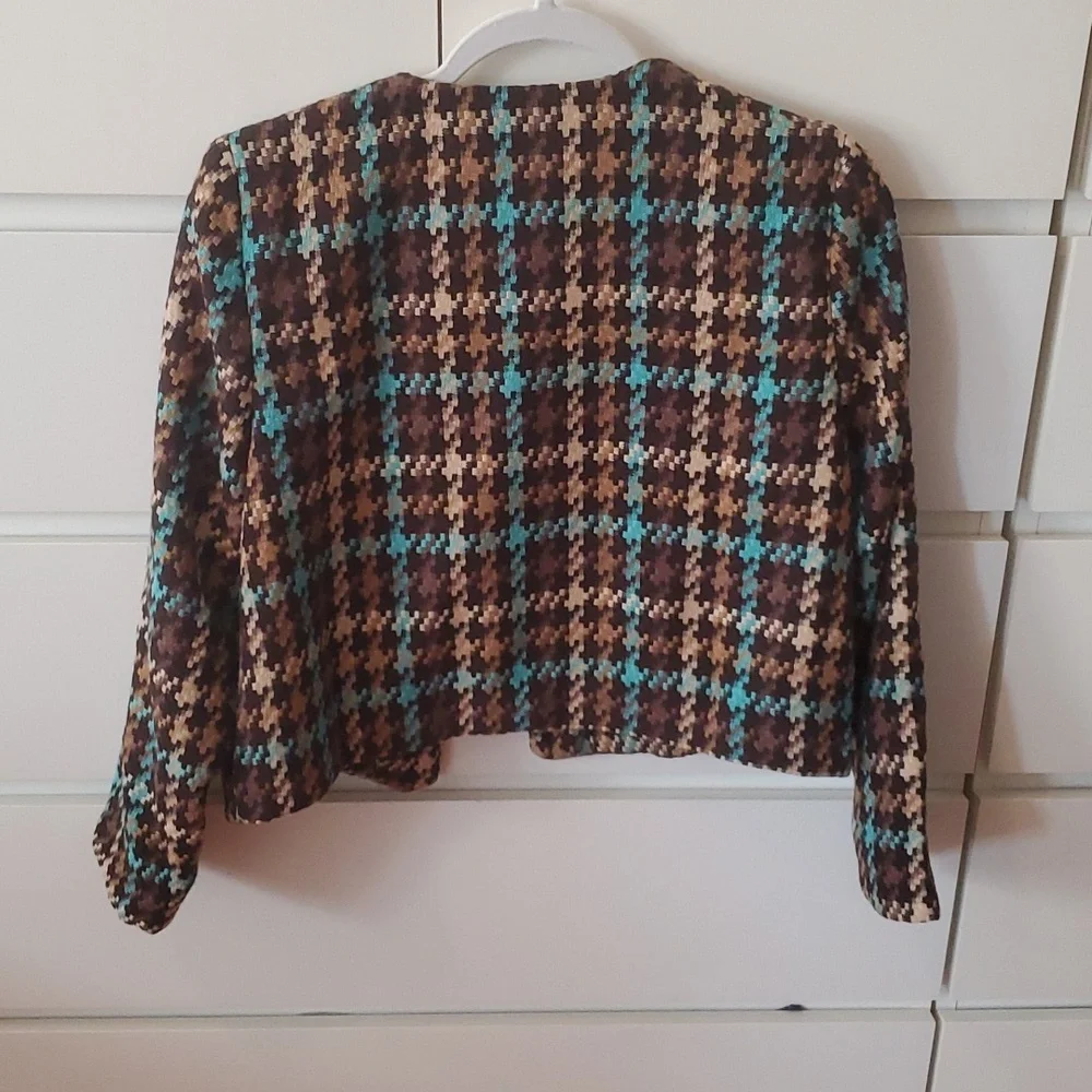 Amour Vert Claudia Upcycled Jacket plaid blazer - Picture 3 of 5